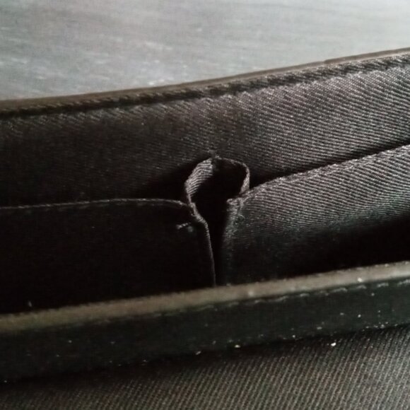 A NEW DAY Gold Details Faux Black Leather Magnetic Top Handle Crossbody Bag - Picture 9 of 16